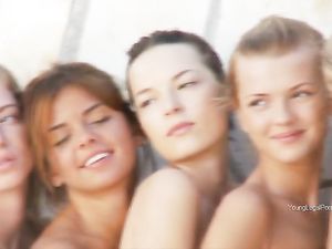 Small Tits And Tight Cunts On A Group Of Teen Models