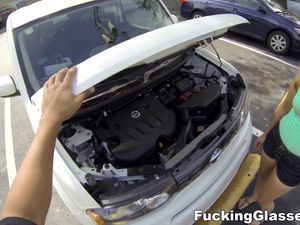 Helping Out A Hottie With Car Trouble And Fucking Her