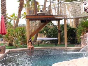 Long And Sexy Poolside BJ From Megan Rain