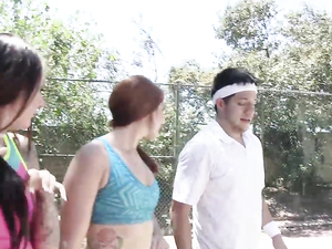 Tennis Court Slut Fucked As Her Friends Watch